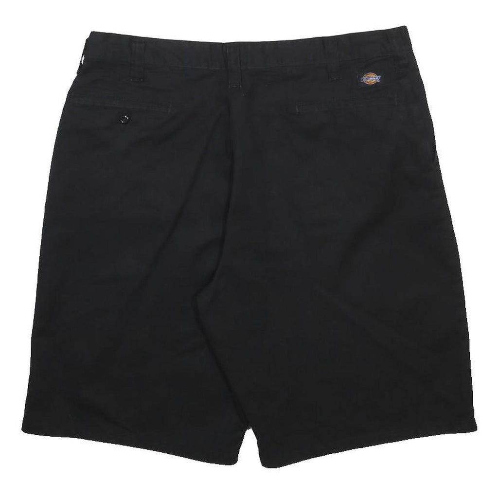 DICKIES Mens Shorts Black Classic L W38 Workwear Flat Front Cotton Blend
