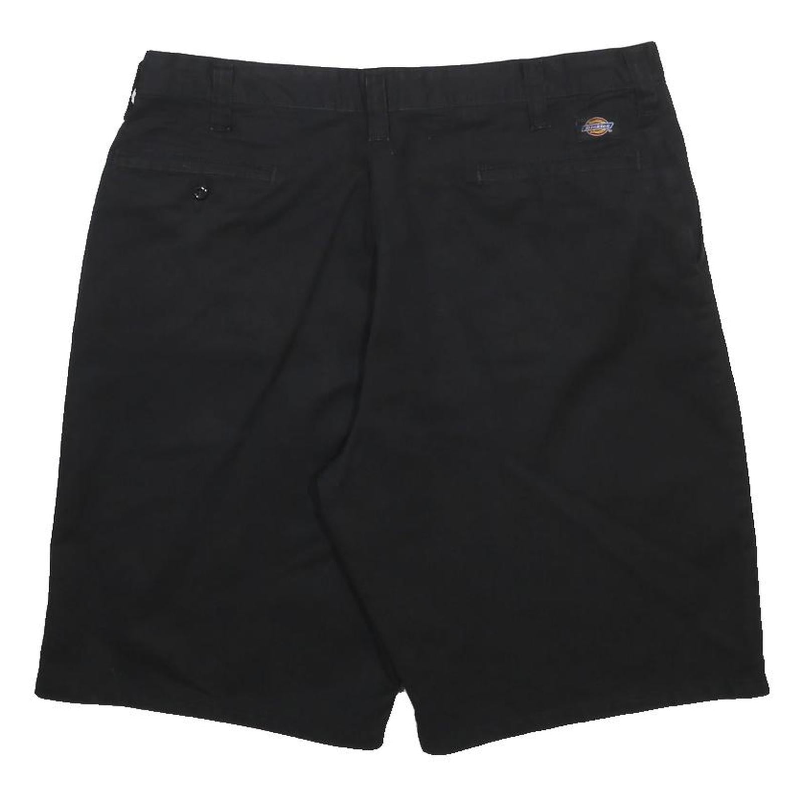 DICKIES Mens Shorts Black Classic L W38 Workwear Flat Front Cotton Blend