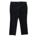 LAUREN RALPH LAUREN Womens Velvet Black Relaxed Trousers W40 L32 Classic Zip