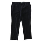 LAUREN RALPH LAUREN Womens Velvet Black Relaxed Trousers W40 L32 Classic Zip