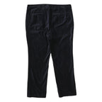 LAUREN RALPH LAUREN Womens Velvet Black Relaxed Trousers W40 L32 Classic Zip
