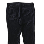 LAUREN RALPH LAUREN Womens Velvet Black Relaxed Trousers W40 L32 Classic Zip