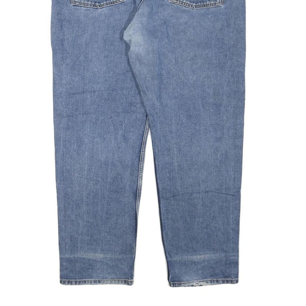 CARHARTT Mens Blue Regular Fit Straight Leg Denim Jeans W40 L30 Zip Closure