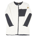 TIMBERLAND Womens White & Black Zip Jacket M Polyester Blend Plain Fleece Warm