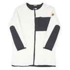 TIMBERLAND Womens White & Black Zip Jacket M Polyester Blend Plain Fleece Warm