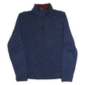 NAUTICA Mens Blue Plain Pullover Jumper Crew Neck Basic Knit M Polyester