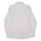 TED BAKER Mens White & Pink Checked Cotton Blend Shirt M Smart Casual Office