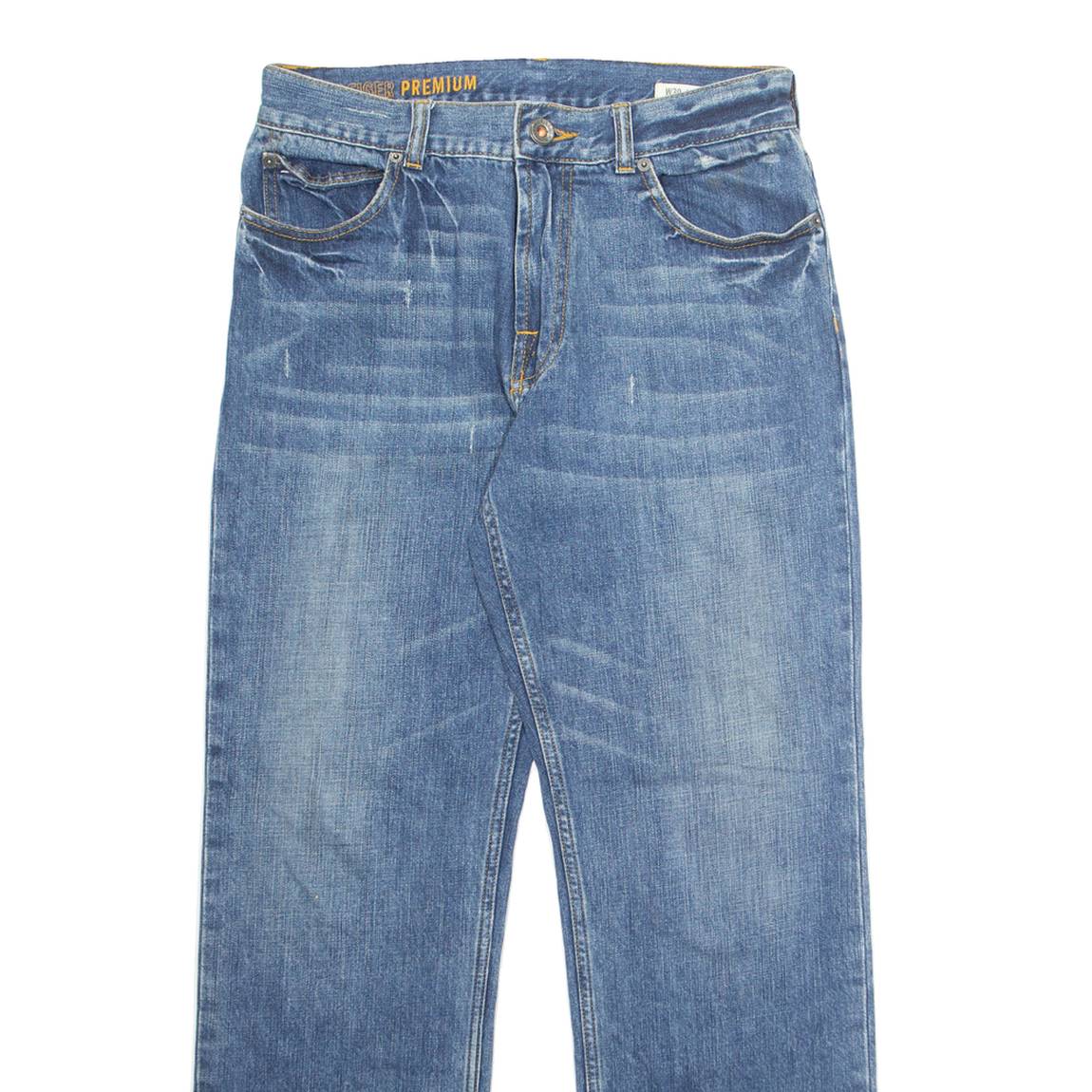 TOMMY HILFIGER Mens Jeans Blue Regular Straight Stone Wash W30 L32