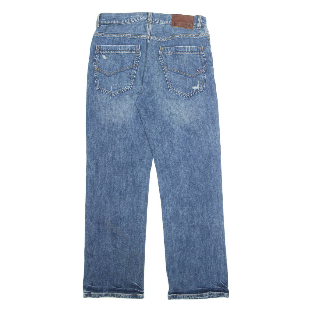 TOMMY HILFIGER Mens Jeans Blue Regular Straight Stone Wash W30 L32