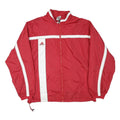 ADIDAS Mens Red & White Track Jacket XL Nylon Zip Athletic Sportswear