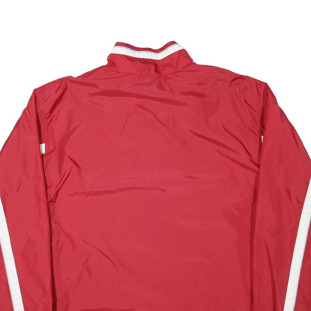 ADIDAS Mens Red & White Track Jacket XL Nylon Zip Athletic Sportswear