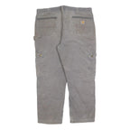 CARHARTT Mens Cotton Blend Grey Relaxed Cargo Trousers W40 L30 Workwear Utility