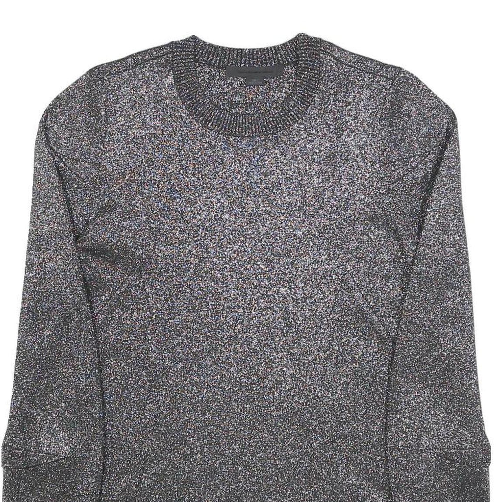 ALEXANDER WANG Womens Black Printed Top Long Sleeve Crew Neck L Designer