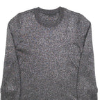 ALEXANDER WANG Womens Black Printed Top Long Sleeve Crew Neck L Designer