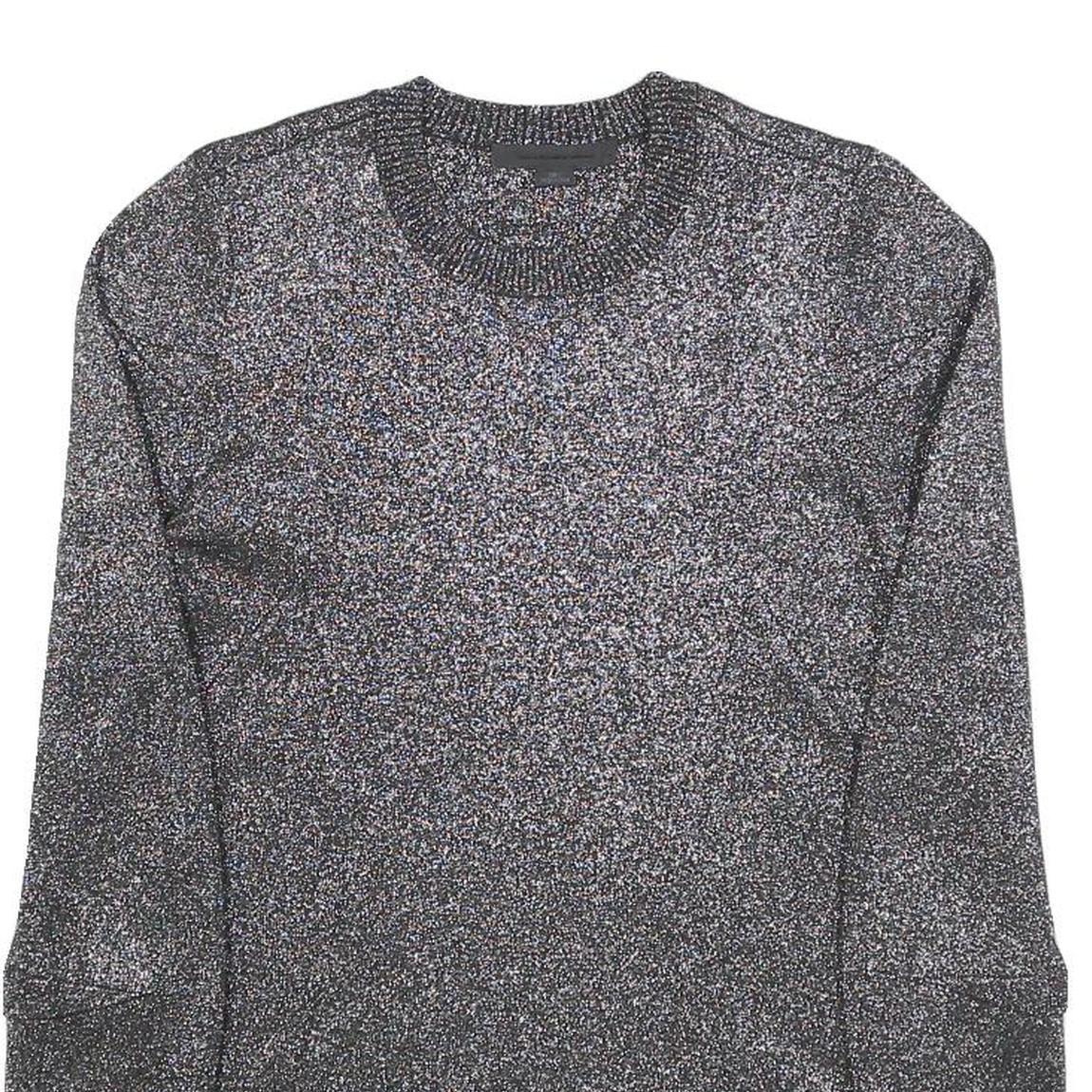 ALEXANDER WANG Womens Black Printed Top Long Sleeve Crew Neck L Designer