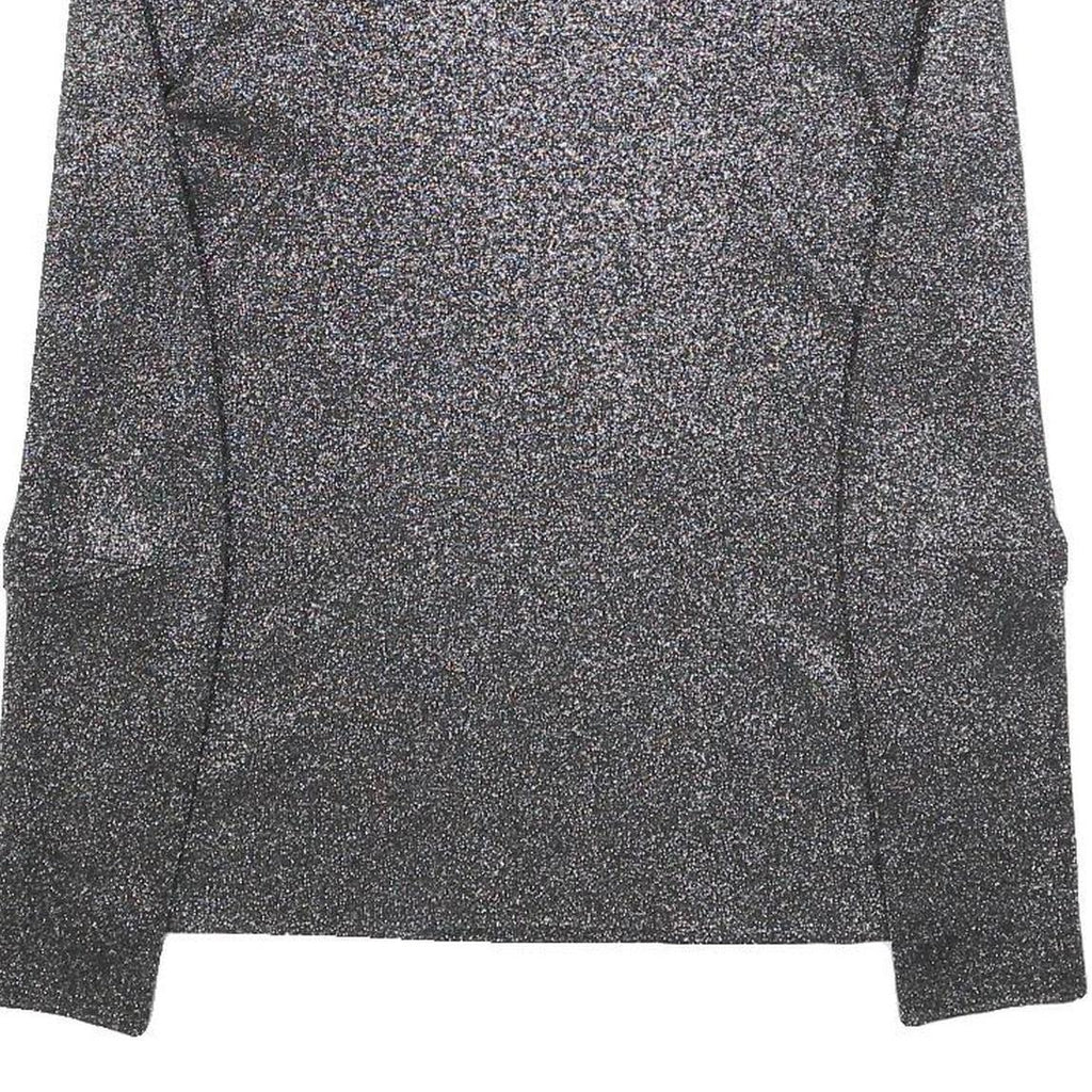 ALEXANDER WANG Womens Black Printed Top Long Sleeve Crew Neck L Designer