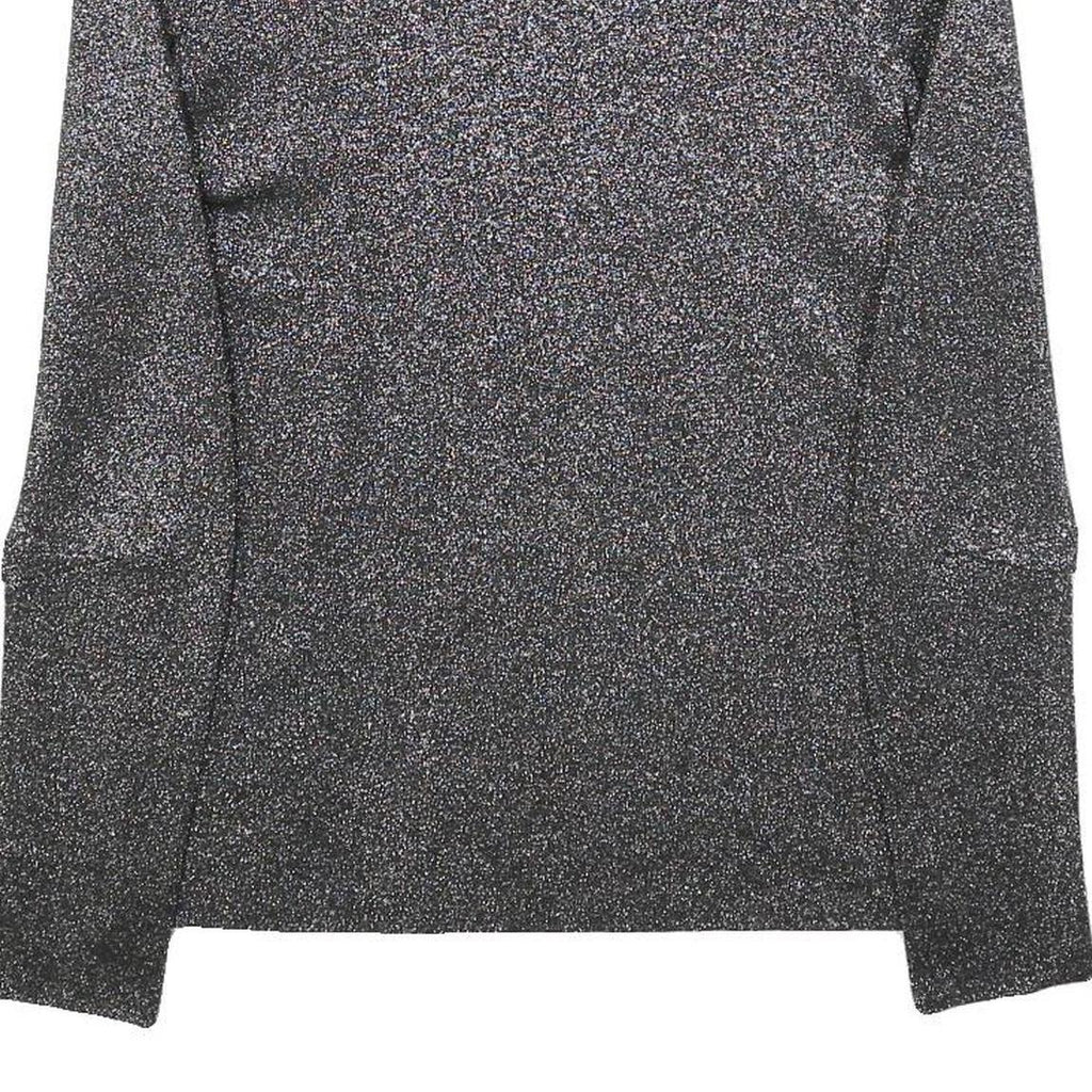 ALEXANDER WANG Womens Black Printed Top Long Sleeve Crew Neck L Designer