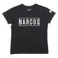 NARCOS Womens Black Graphic T-Shirt L Short Sleeve Crew Neck Logo Print