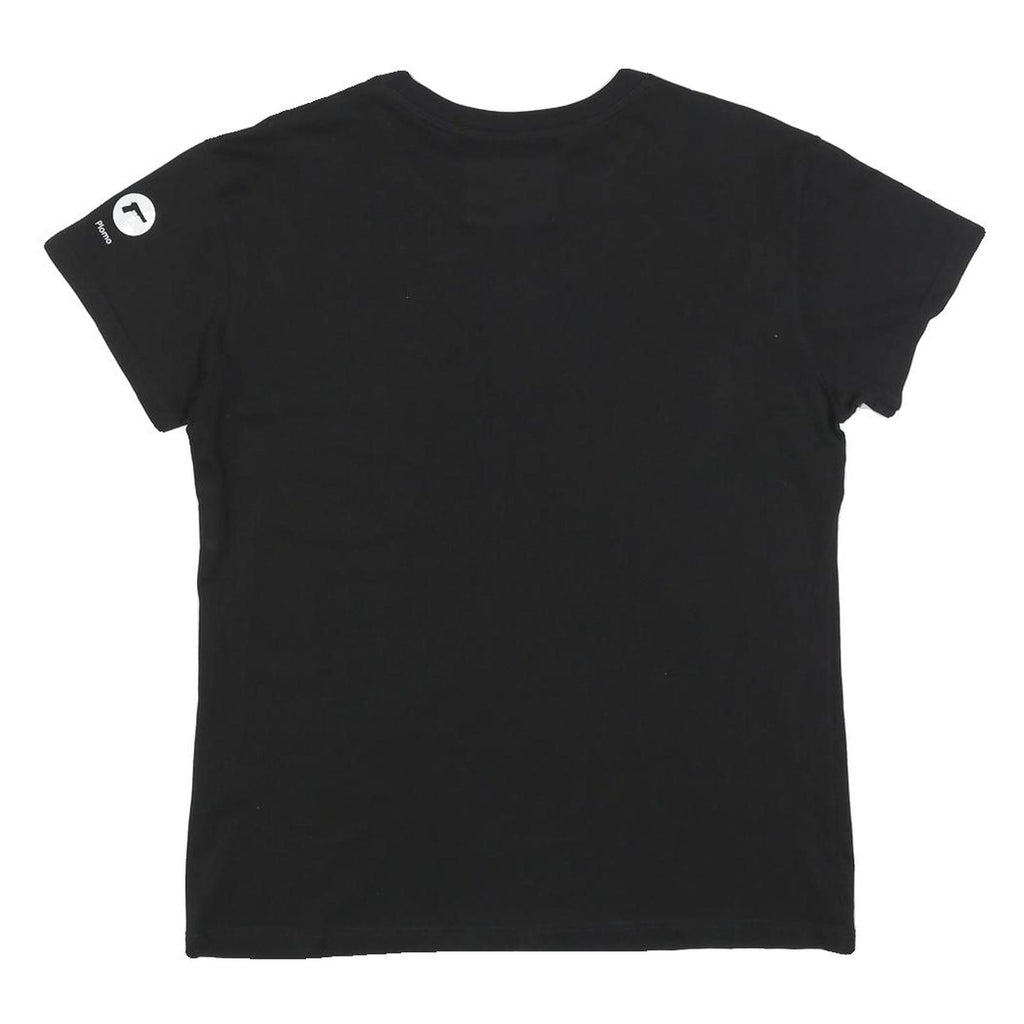 NARCOS Womens Black Graphic T-Shirt L Short Sleeve Crew Neck Logo Print