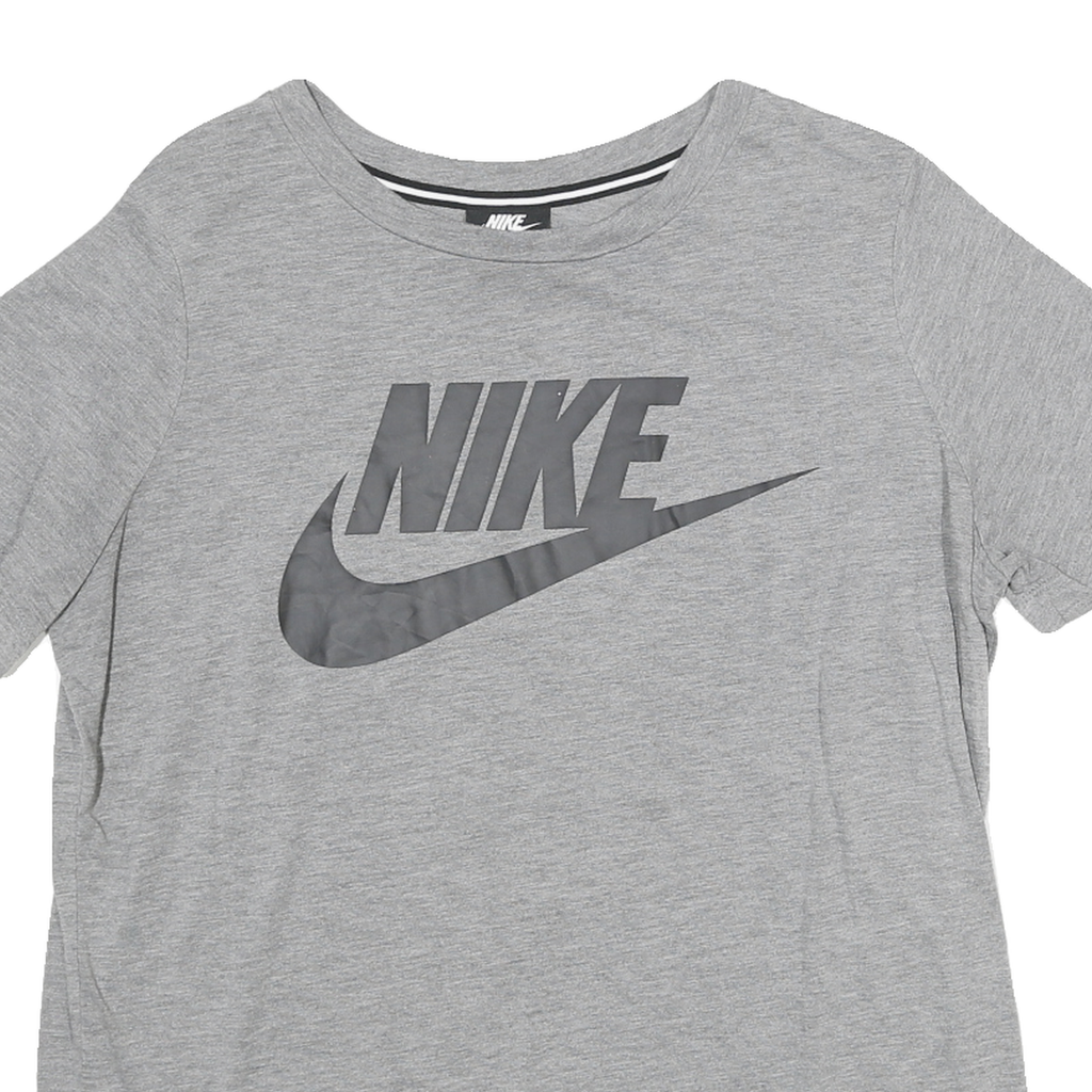 NIKE Mens Grey Graphic T-Shirt L Short Sleeve Crew Neck Casual Sportswear