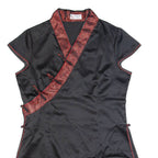 LAOGUDAI Eastern Inspired Womens Top Black V-Neck L