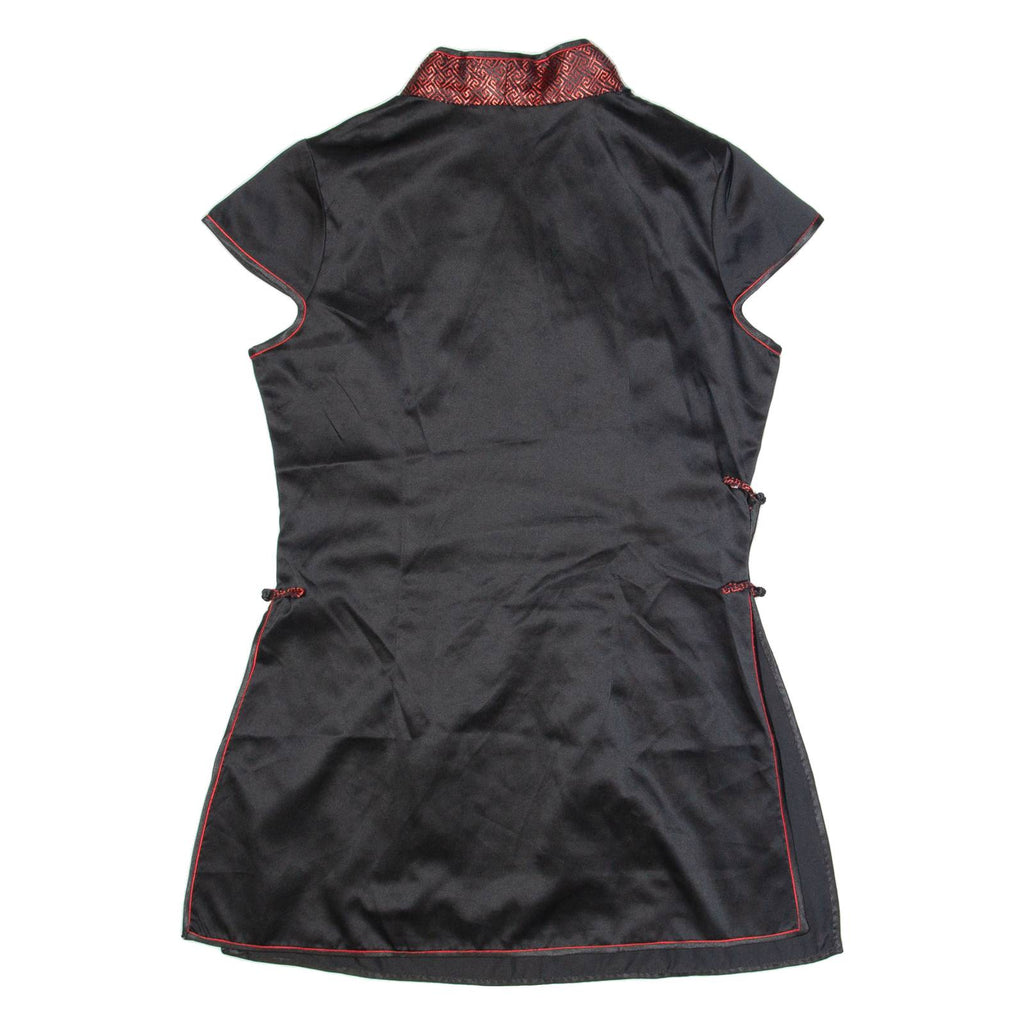 LAOGUDAI Eastern Inspired Womens Top Black V-Neck L