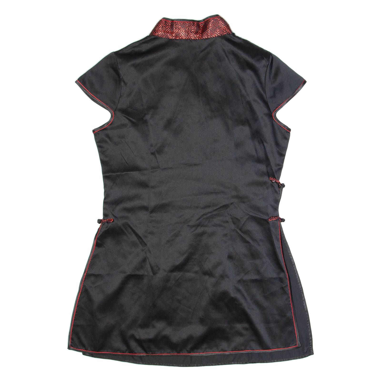 LAOGUDAI Eastern Inspired Womens Top Black V-Neck L