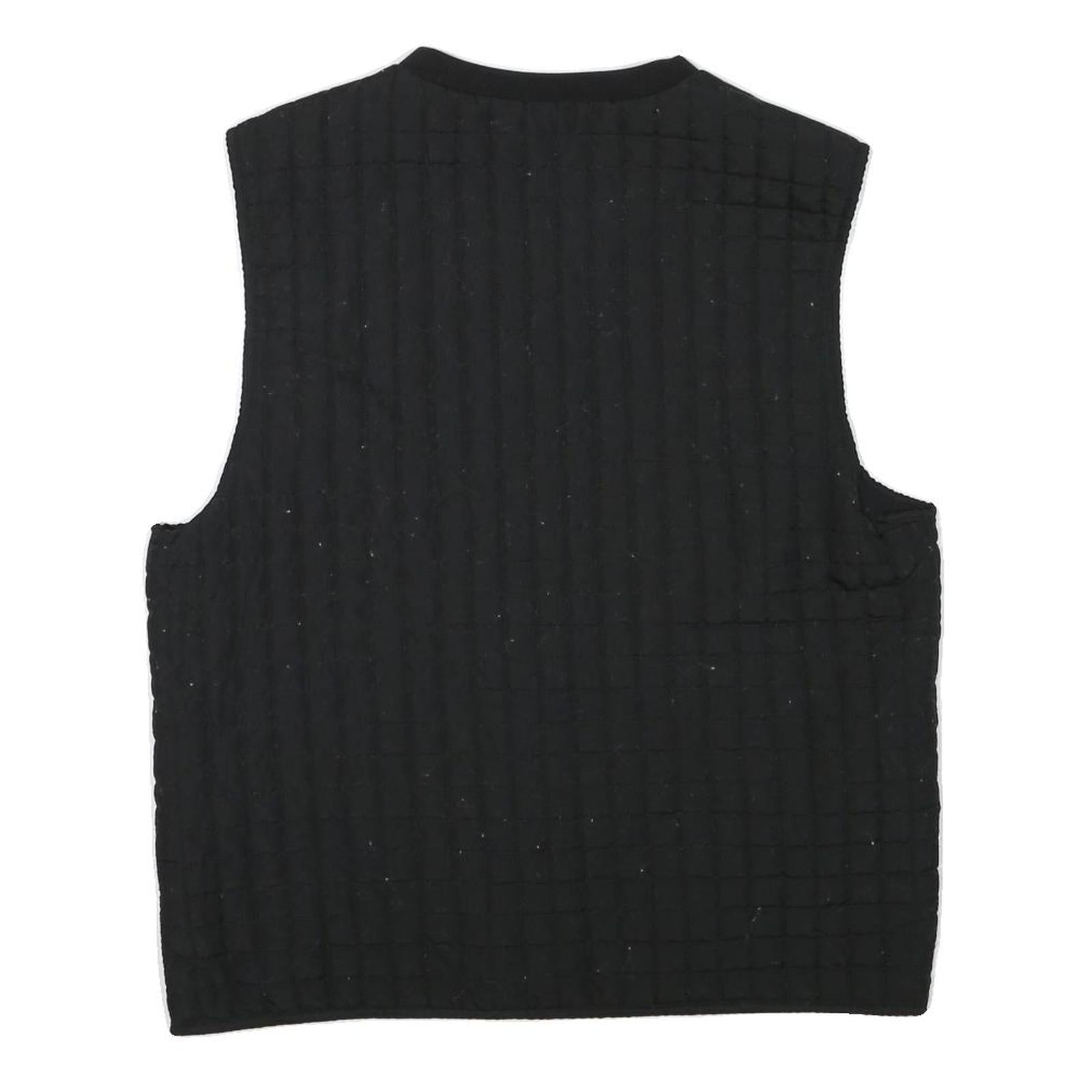 GAP Mens Black XL Quilted Zip Jacket Polyester Blend Lightweight Vest