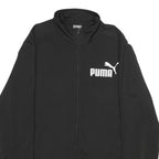PUMA Mens Black Polyester Track Jacket L Zip Plain Sportswear Active