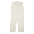 LEE Mens Regular Fit White Cotton Blend Zip Trousers W28 L30 Casual Wear