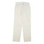 LEE Mens Regular Fit White Cotton Blend Zip Trousers W28 L30 Casual Wear