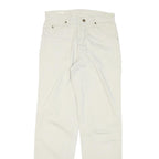 LEE Mens Regular Fit White Cotton Blend Zip Trousers W28 L30 Casual Wear