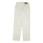 LEE Mens Regular Fit White Cotton Blend Zip Trousers W28 L30 Casual Wear