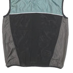 THE NORTH FACE Mens Grey & Green Sleeveless Nylon Jacket S Windbreaker Zip Up