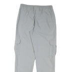 GREENVILLAGE Mens Relaxed Grey Drawstring Cargo Trousers W32 L31 Casual Comfort