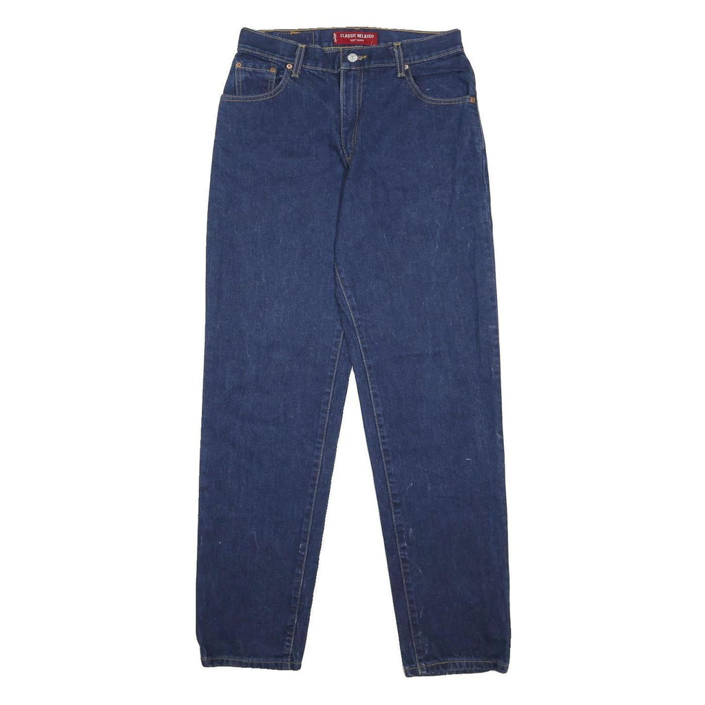 LEVI'S 550 Tapered Womens Blue Relaxed Jeans Denim W28 L32 Classic Fit Zip