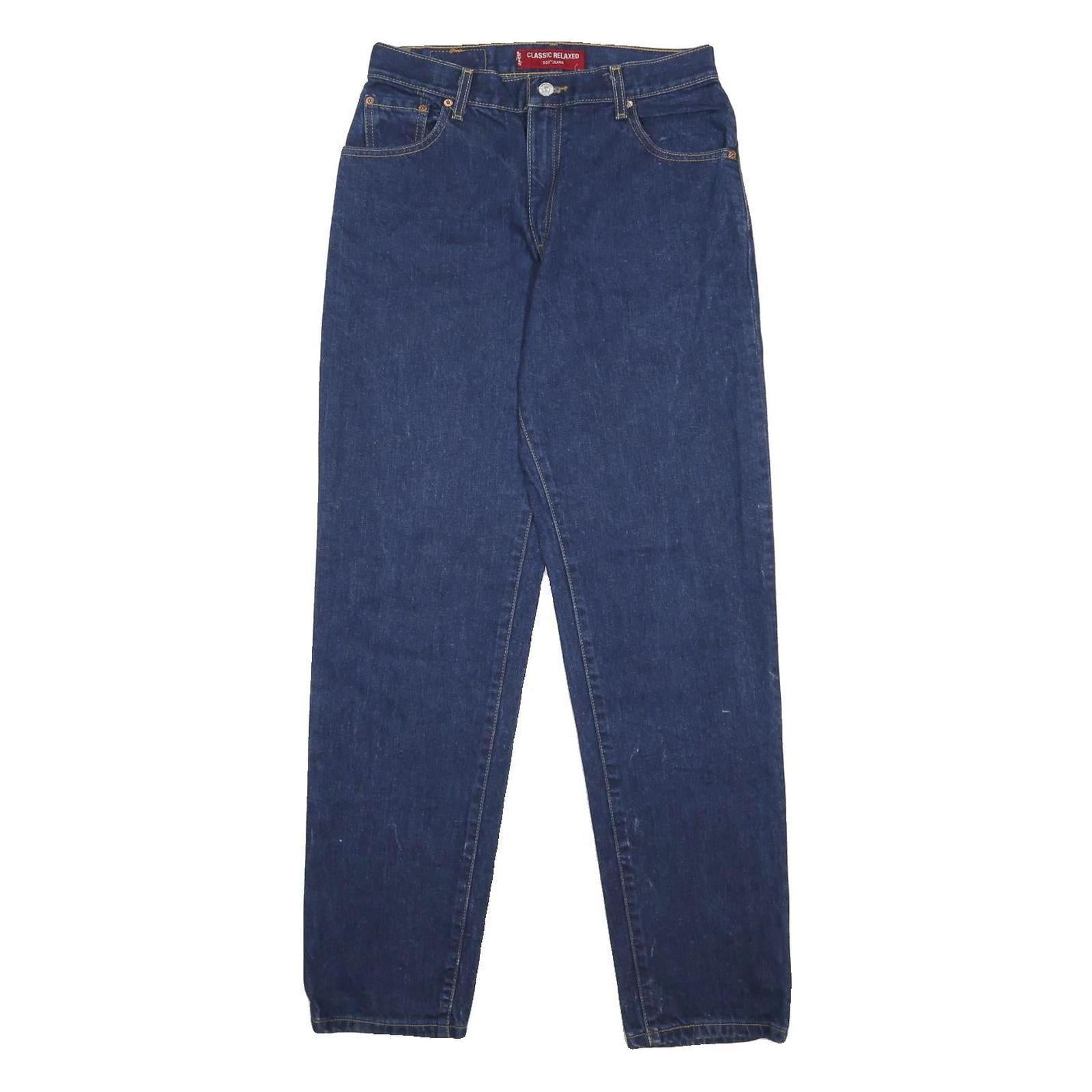 LEVI'S 550 Tapered Womens Blue Relaxed Jeans Denim W28 L32 Classic Fit Zip
