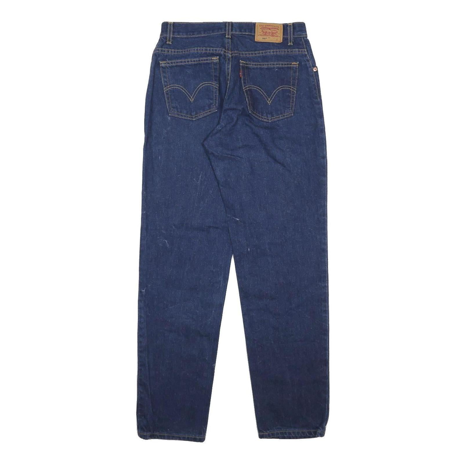 LEVI'S 550 Tapered Womens Blue Relaxed Jeans Denim W28 L32 Classic Fit Zip