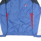 NAUTICA Mens Blue Red White Cotton Zip Jacket 2XL Colourblock Sailing Inspired