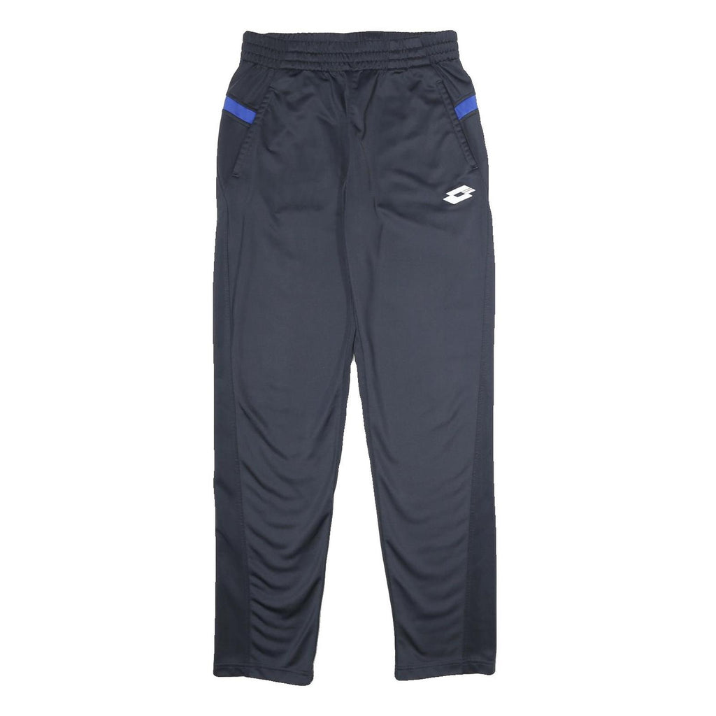 LOTTO Mens Joggers Black & Blue Slim Tapered S W26 L32 Sportswear Track Pants