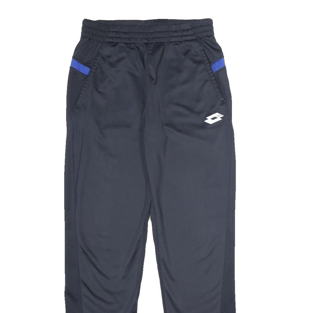 LOTTO Mens Joggers Black & Blue Slim Tapered S W26 L32 Sportswear Track Pants