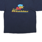 CHAMPION Mens Blue & Navy Heating Air Conditioning Graphic T-Shirt L Short