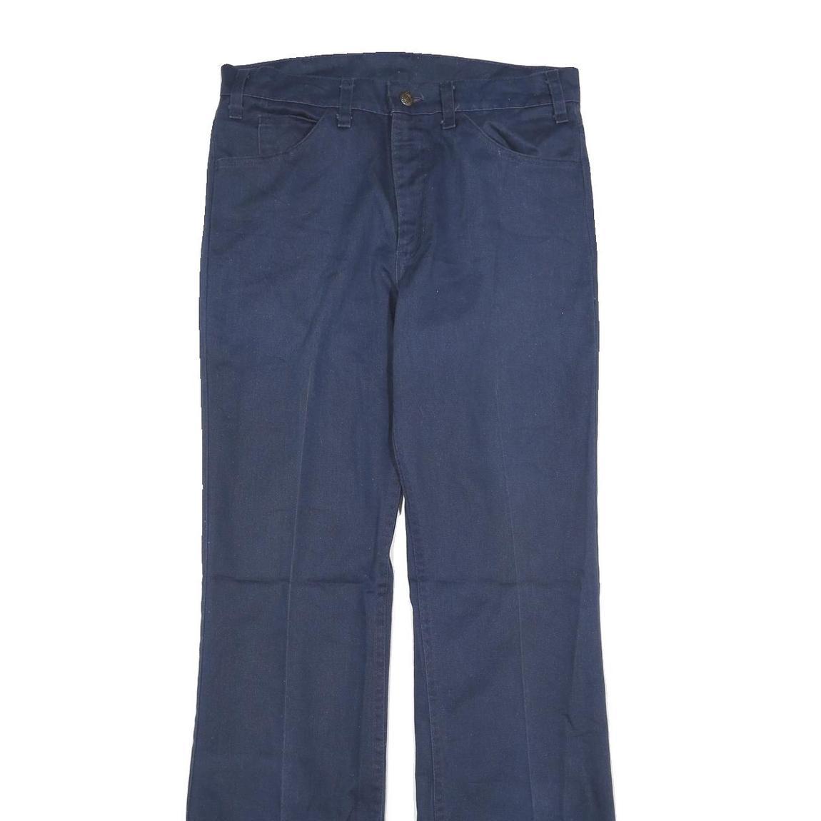 LEVI'S Mens Cotton Blue Classic Straight Trousers W32 L30 Zip Closure