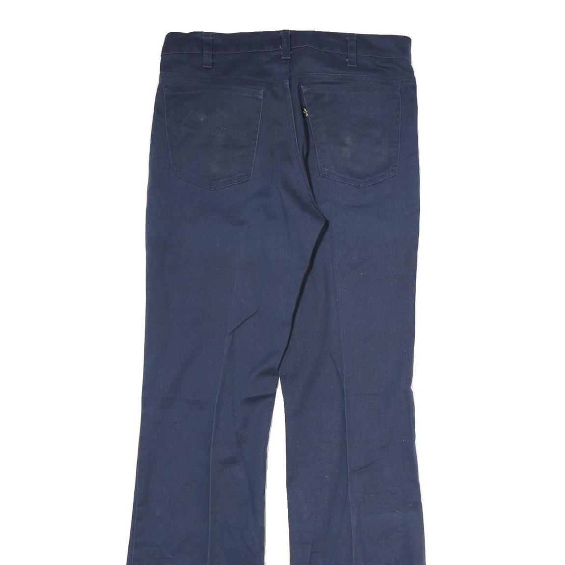 LEVI'S Mens Cotton Blue Classic Straight Trousers W32 L30 Zip Closure