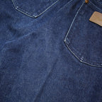 WRANGLER Womens Blue Cotton Blend Denim Straight Regular Fit Zip W26 L30 Dark