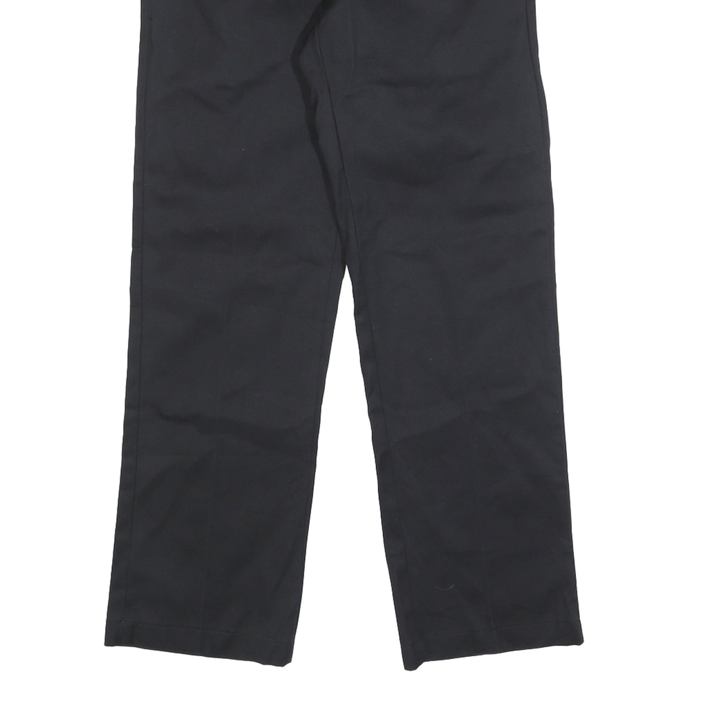 DICKIES Mens Cotton Blend Black Regular Fit Straight Leg Trousers W30 L30