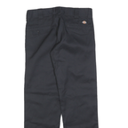 DICKIES Mens Cotton Blend Black Regular Fit Straight Leg Trousers W30 L30