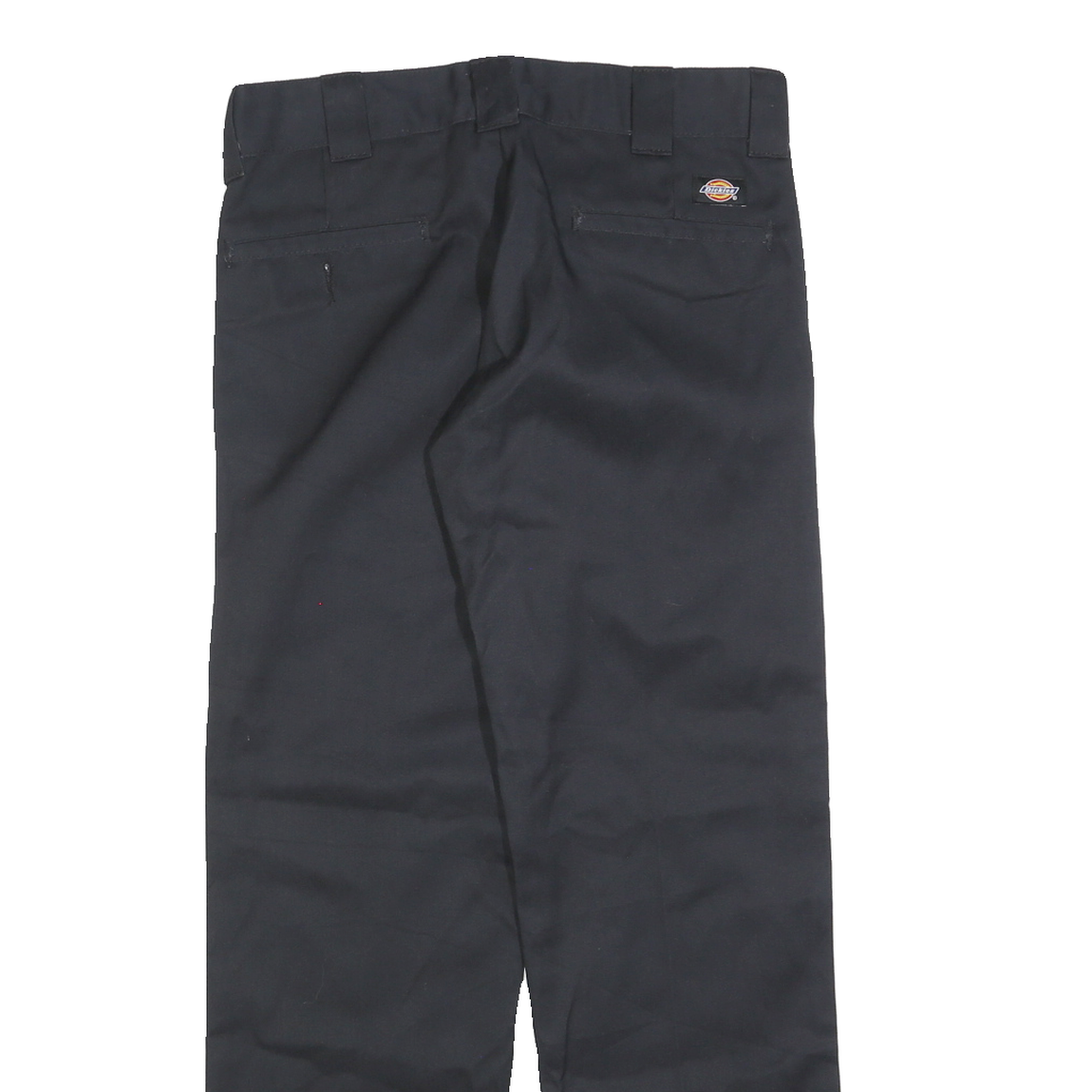 DICKIES Mens Cotton Blend Black Regular Fit Straight Leg Trousers W30 L30