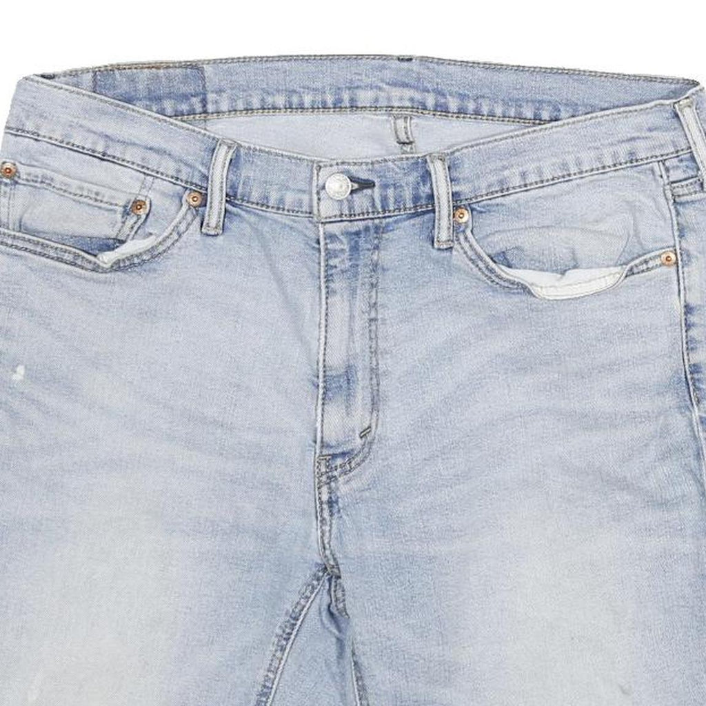 LEVI'S Mens Denim Blue Casual Shorts XL W34 Cotton Blend Regular Fit Light Wash