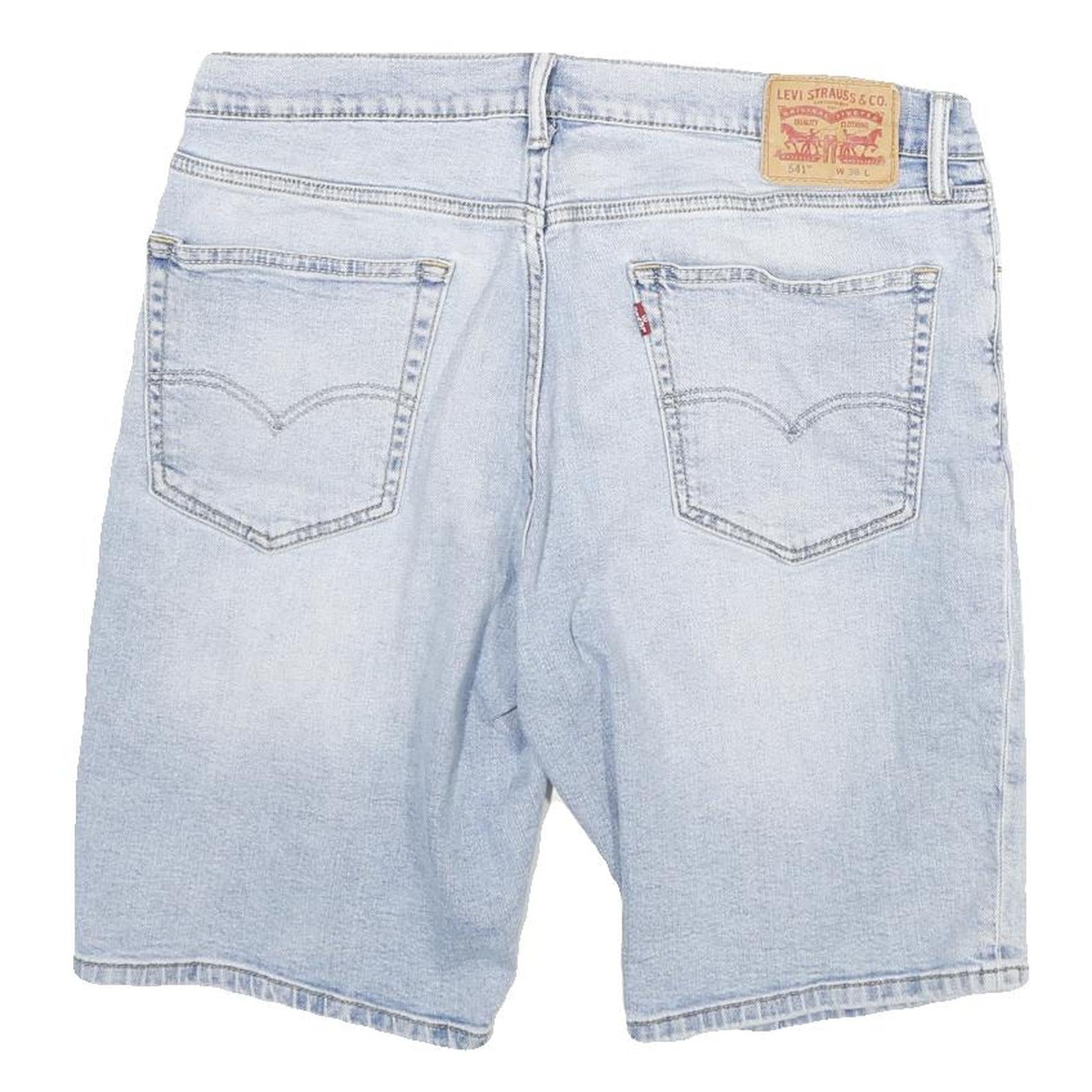 LEVI'S Mens Denim Blue Casual Shorts XL W34 Cotton Blend Regular Fit Light Wash